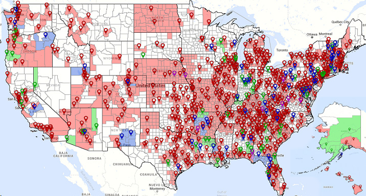 Interactive National Map: CAC Coverage by County