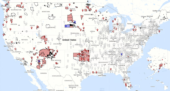 Interactive National Map: Coverage of Tribal Areas