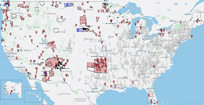 Interactive National Map: Coverage of Tribal Areas