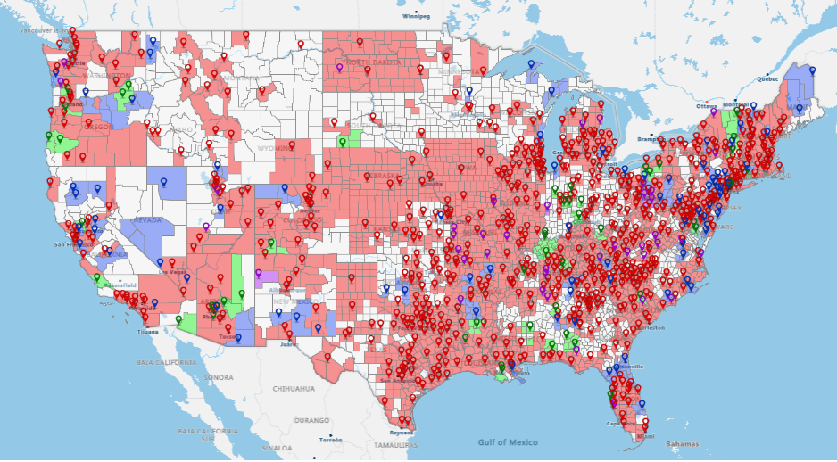 Interactive National Map: 2022 Coverage by County