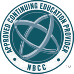 Approved Continuing Education Provider - NBCC - graphic badge for participating education providers